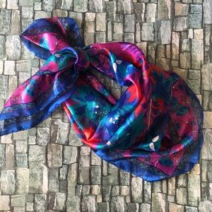Vintage Floral Bandana Scarf